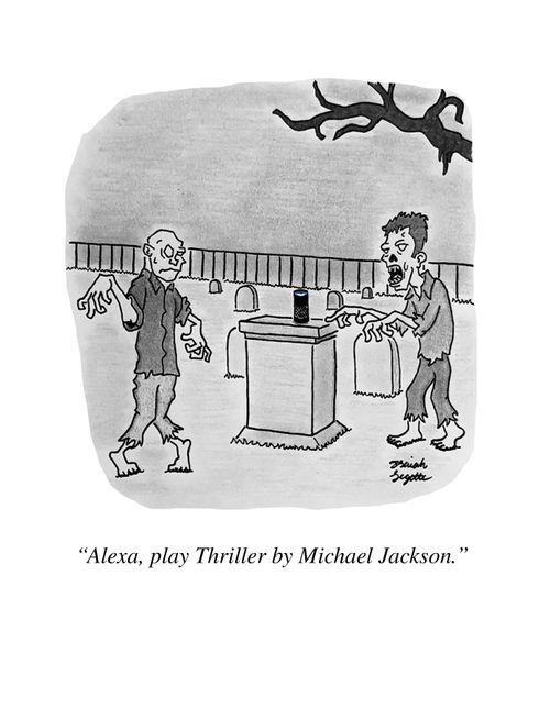"Alexa, play Thriller by Michael Jackson."