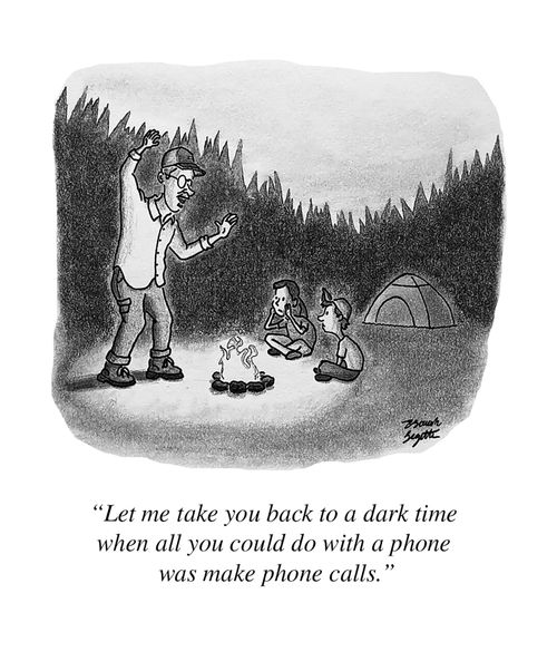 "Let me take you back to a dark time when all you could do with a phone was make phone calls."