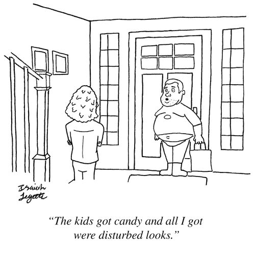 "The kids got candy and all I got were disturbed looks."