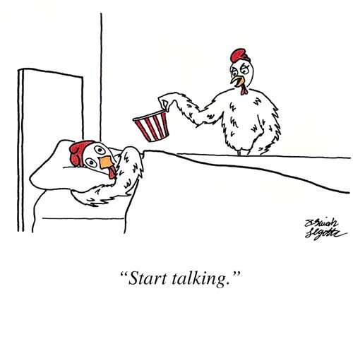 "Start talking."