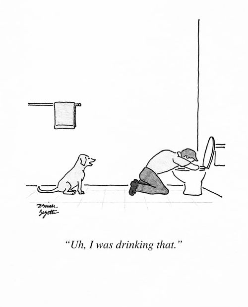 "Uh, I was drinking that."