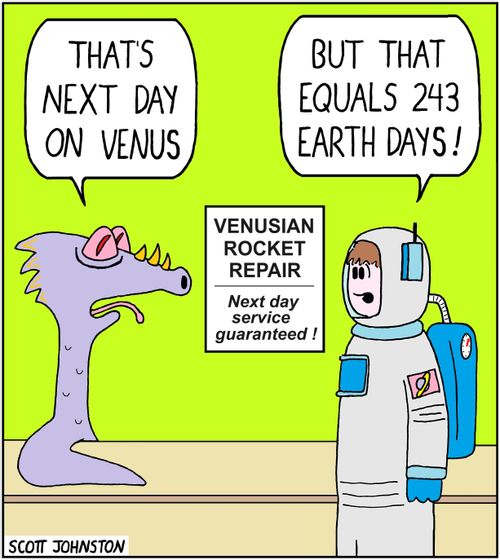 "...but that equals 243 Earth days!"