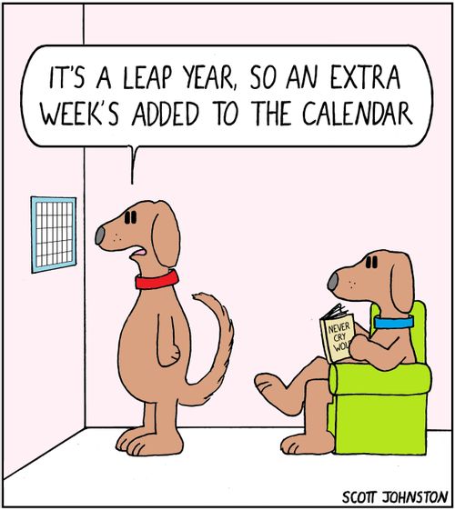 "It's a leap year, so an extra week's added to the calendar."