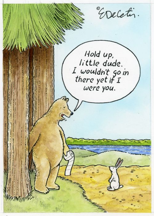 "Hold up, little dude. I wouldn't go in there yet if I were you."