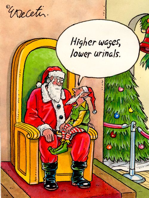 "Higher wages, lower urinals."
