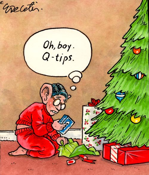 "Oh, boy. Q-tips."