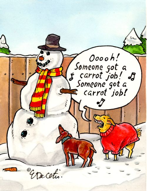 Ooooh! Someone got a carrot job! Someone got a carrot job!
