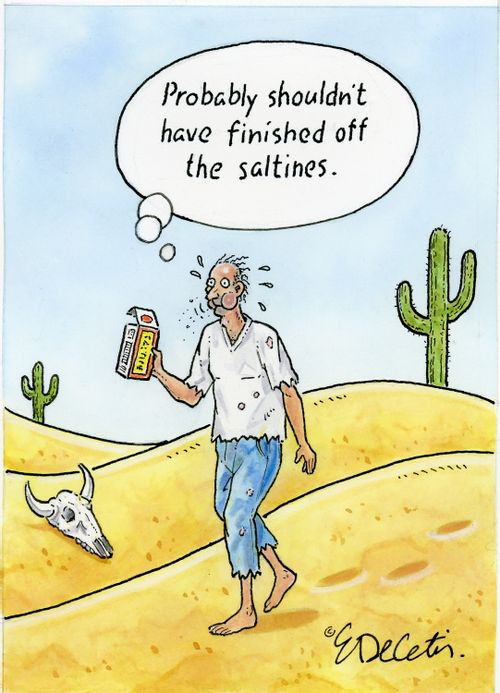 "Probably shouldn't have finished off the saltines."