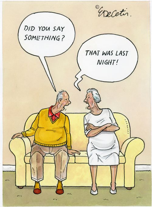 "Did you say something?" "That was last night!"
