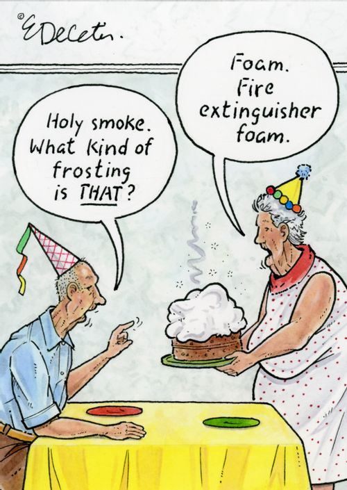 "Holy smoke. What kind of frosting is that?"
