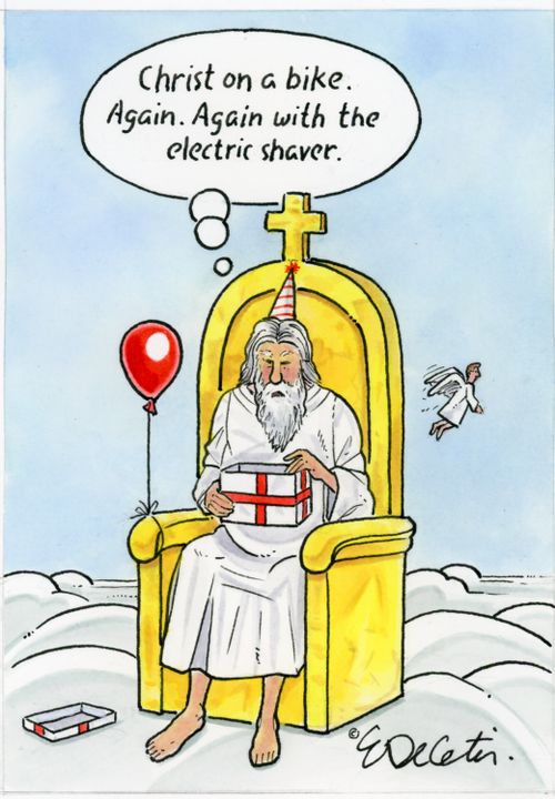 "Christ on a bike. Again. Again with the electric shaver."