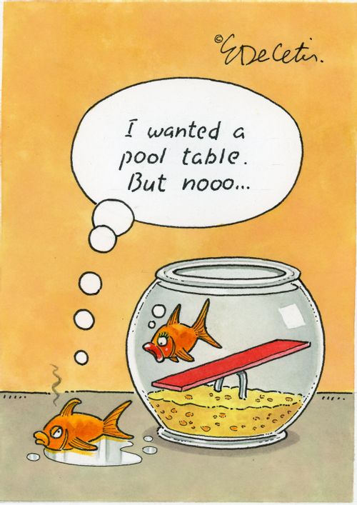 "I wanted a pool table. But nooo..."
