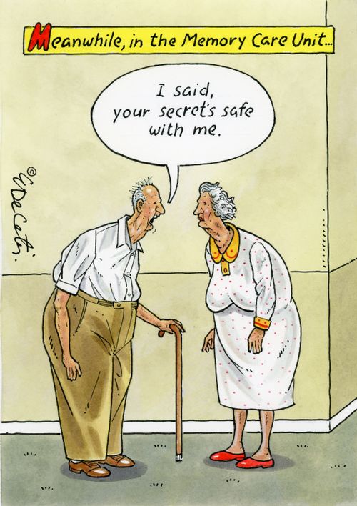 "Meanwhile, in the Memory Care Unit... I said, your secret’s safe with me."