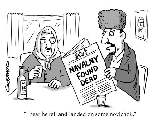 "I hear he fell and landed on some novichok."