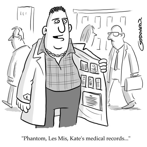 "Phantom, Les Mis, Kate's medical records..."