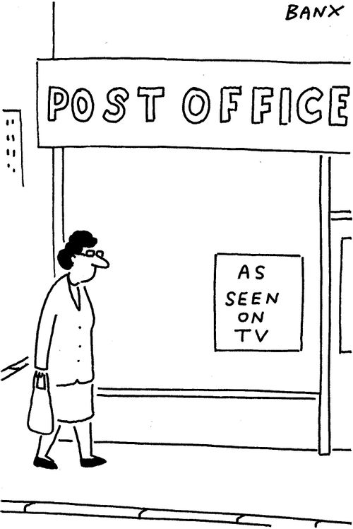 Post office: as seen on TV.
