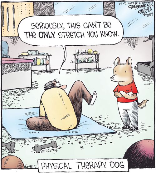 "Seriously, this can't be the only stretch you know."