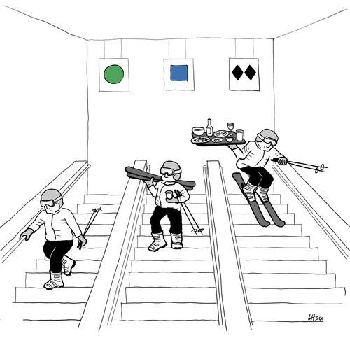 Skiing Staircases