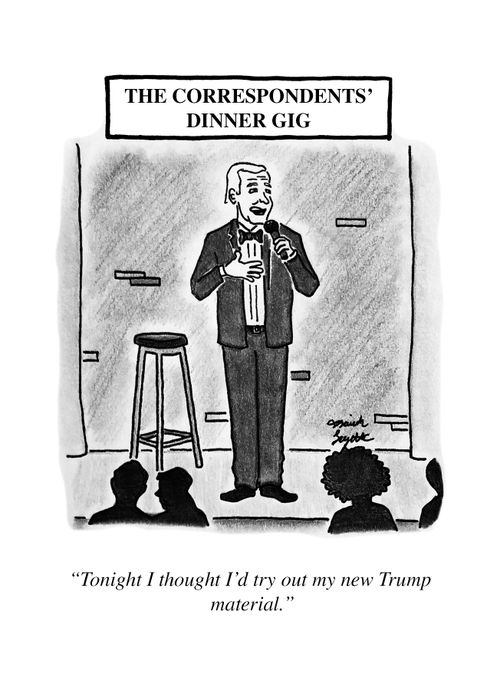 "Tonight I thought I'd try out my new Trump material."
