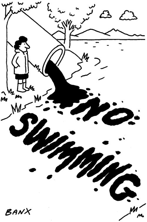 Swimmers sewage warning