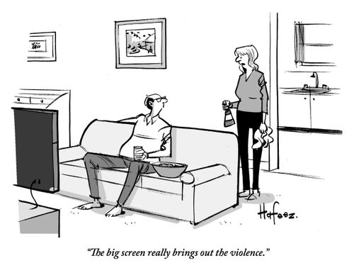 "The big screen really brings out the violence."