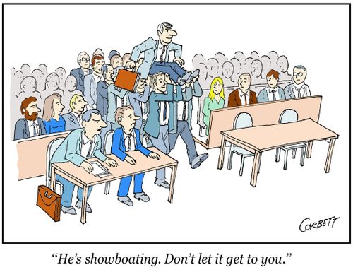 "He's showboating. Don't let it get to you."