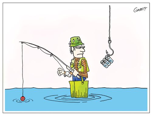 Angler Being Lured To A Hook Baited With Beer