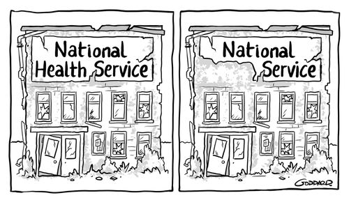 UK Conservatives turn National Health Service into National Service