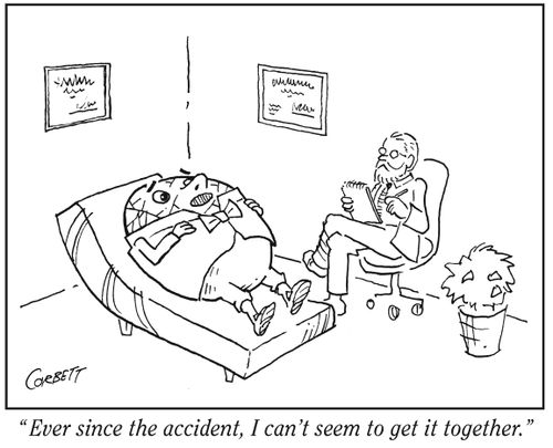 "Ever since the accident, I can't seem to get it together."