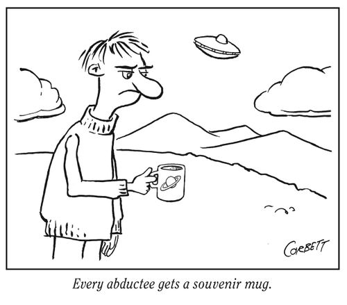 "Every abductee gets a souvenir mug."