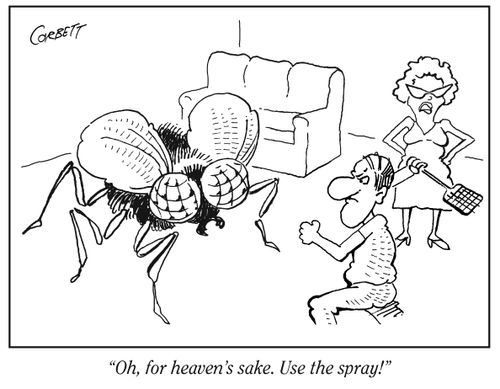 "Oh, for heaven's sake. Use the spray!"