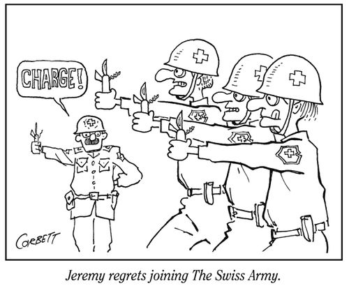 "Jeremy regrets joining The Swiss Army."