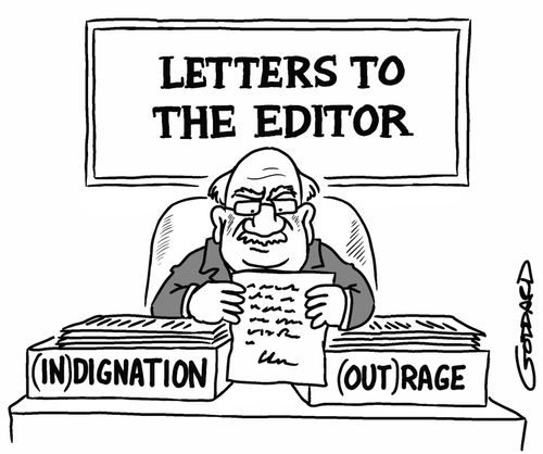 Indignation and Outrage - Letters to the editor