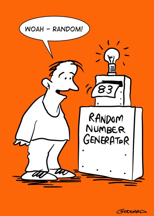 "Woah - random!"