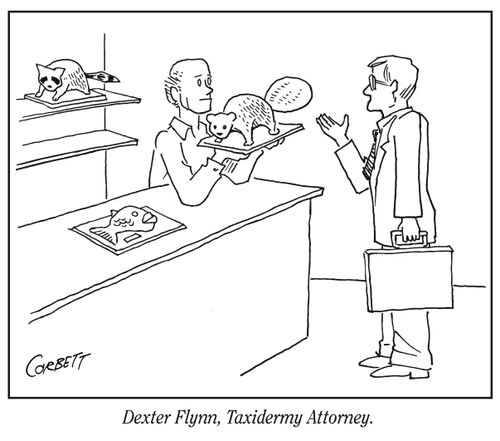 Dexter Flynn, Taxidermy Attorney.