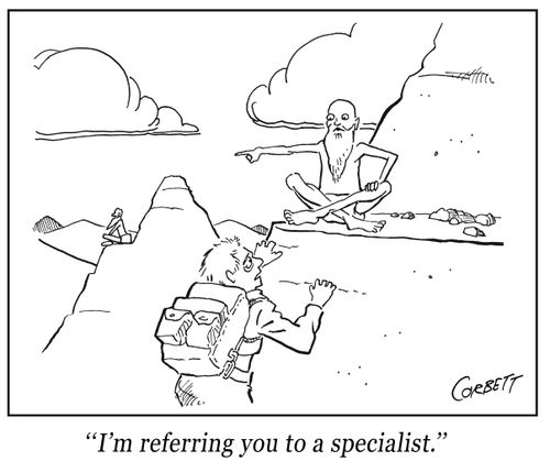 "I'm referring you to a specialist."