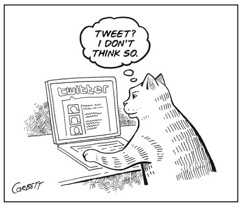 "Tweet? I don't think so."