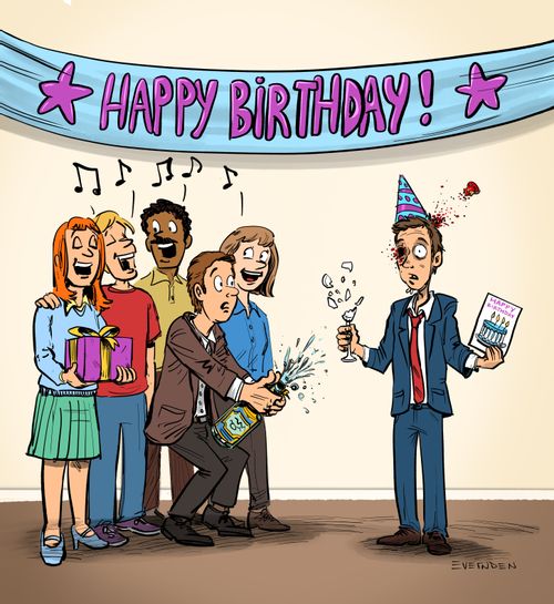 "Happy birthday!"