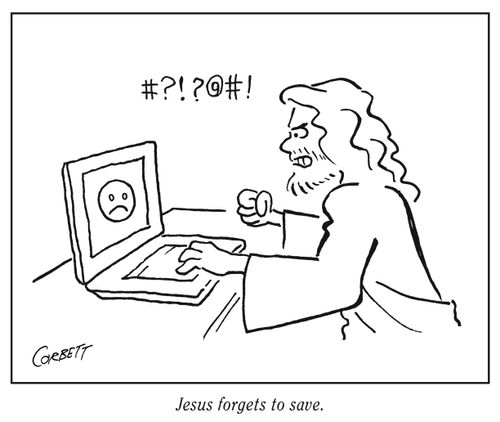 Jesus forgets to save.