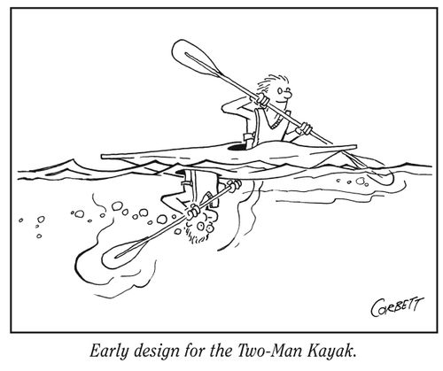 Early design for the Two-Man Kayak.