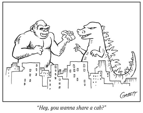 "Hey, you wanna share a cab?"