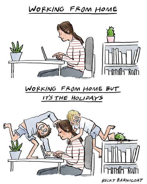 Working From Home/Working From Home But It's the Holidays