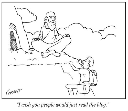 "I wish you people would just read the blog."