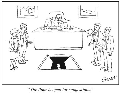 "The floor is open for suggestions."