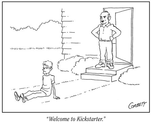 "Welcome to Kickstarter."