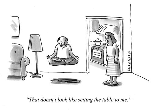 "That doesn't look like setting the table to me."