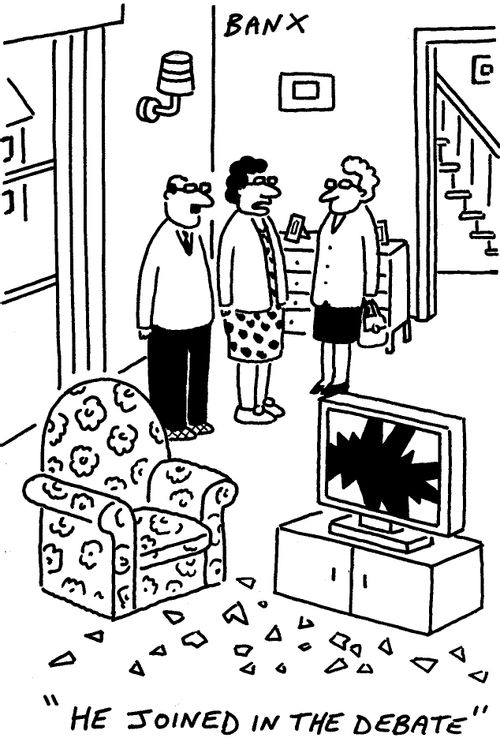 "He joined in the debate."