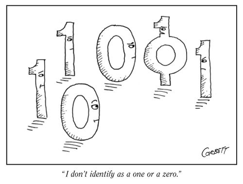"I don't identify as a one or a zero."