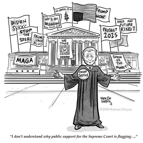 "I don’t understand why public support for the Supreme Court is flagging...."