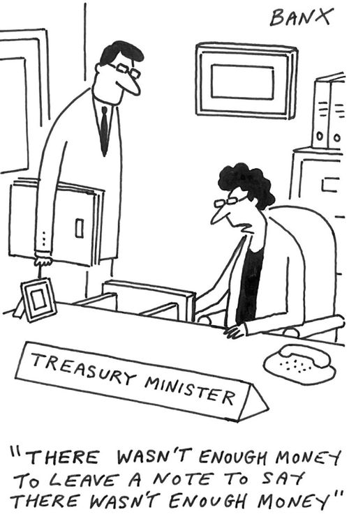 "There wasn't enough money to leave a note to say there wasn't enough money."